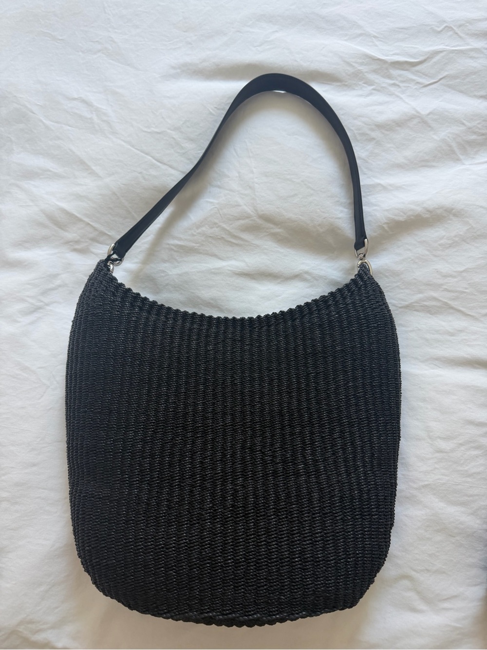Phoebe Philo Small Slope Sling Bag - Black - Woven